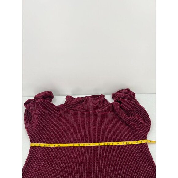 Ivy‎ Jane M/L Burgundy Chenille Cowl Neck Sweater - Picture 5 of 7